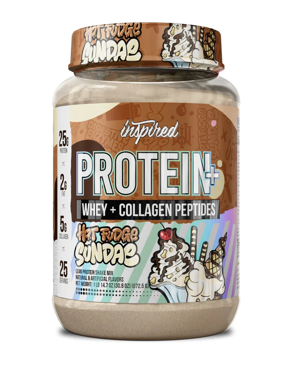 Inspired Nutrition PROTEIN+ PROTEIN+ 乳清胶原蛋白粉（热巧克力圣代）